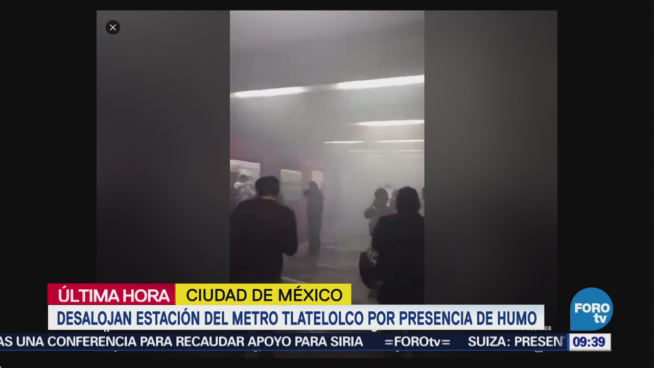 Desalojan estación del Metro Tlatelolco por presencia de humo