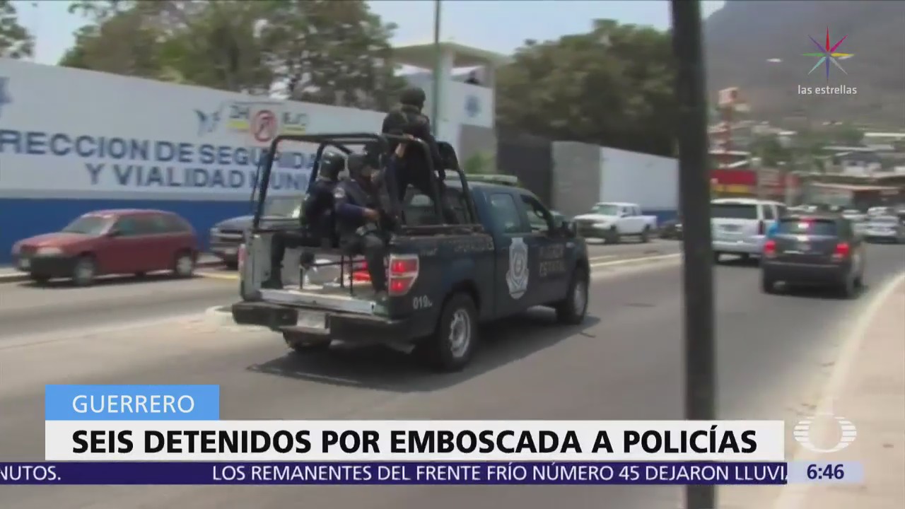 Detienen a seis presuntos delincuentes vinculados con emboscada a policías en Guerrero