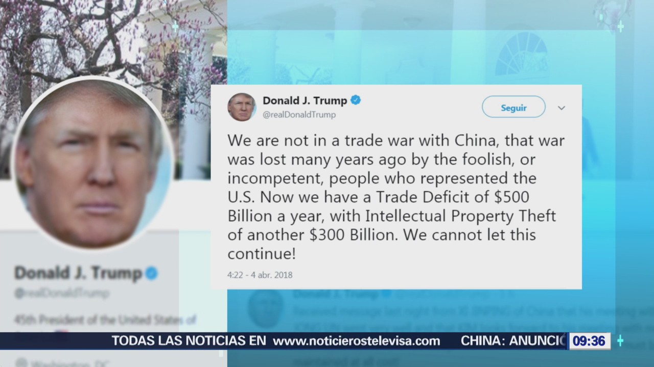 Donald Trump niega estar en guerra comercial con China