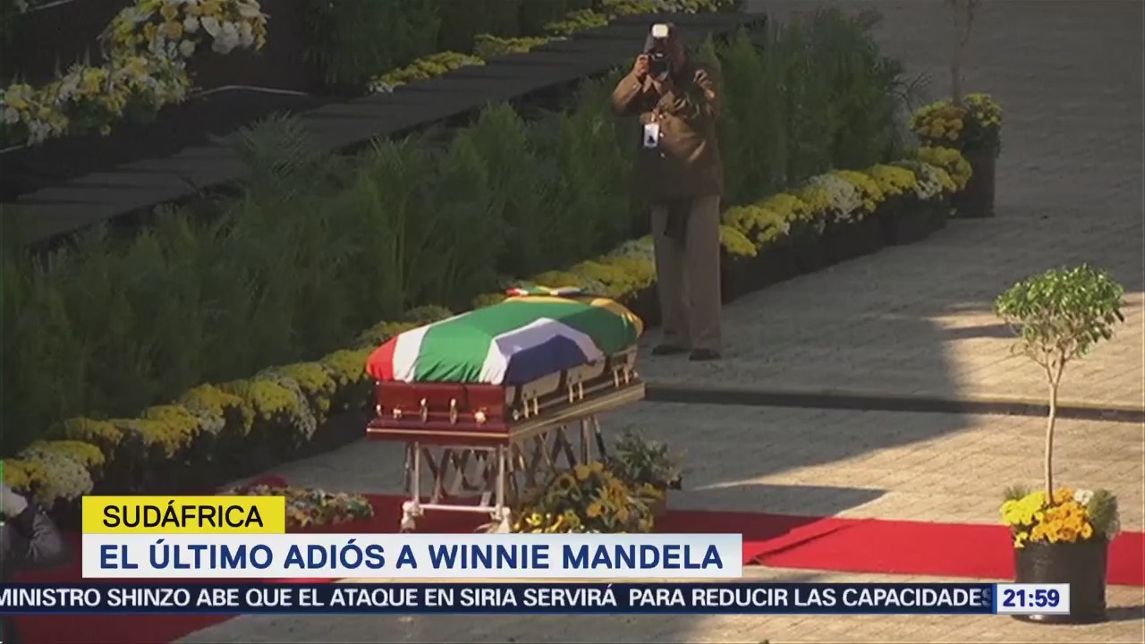 Último Adiós Winnie Mandela, Sudáfrica Esposa Nelson