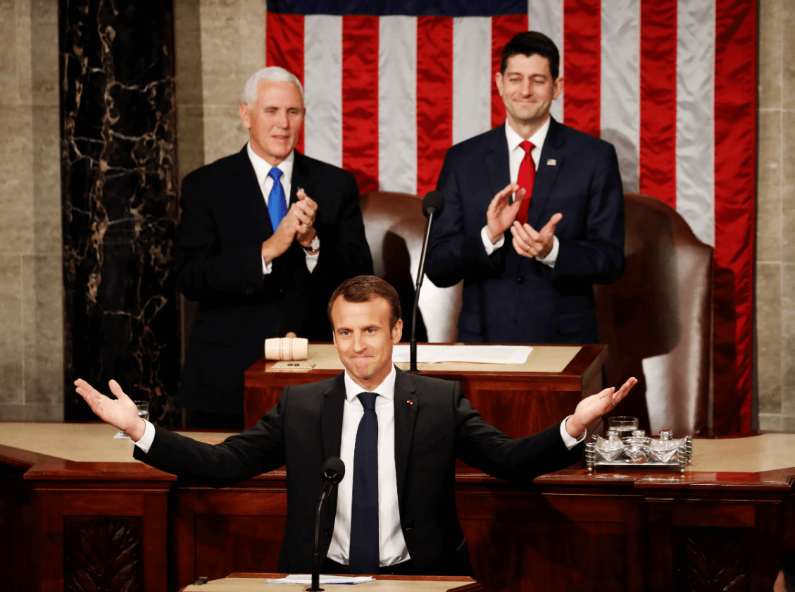 Ofrece Macron un discurso ante el Congreso de EU