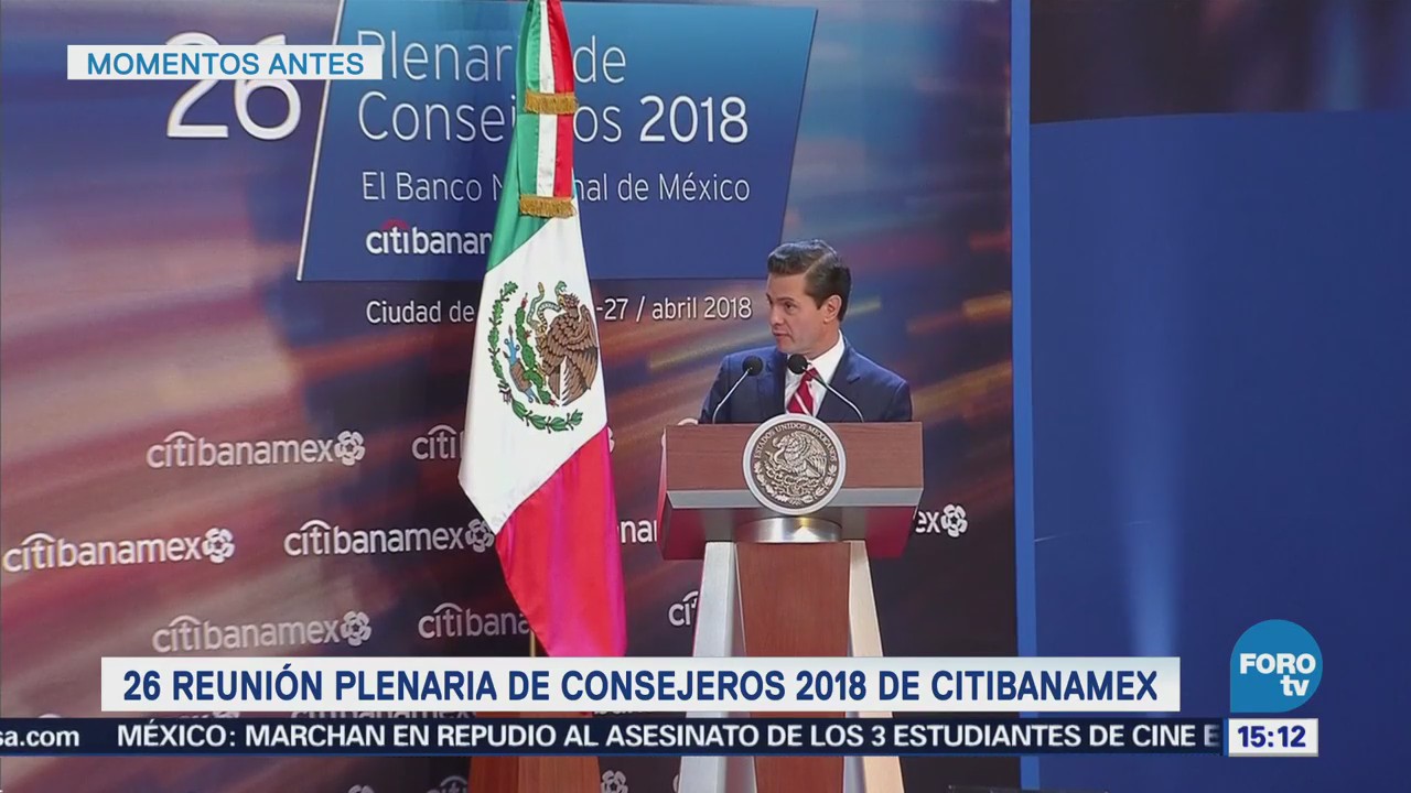 Enrique Peña Nieto Participa Reunión Consejeros Institución Bancaria