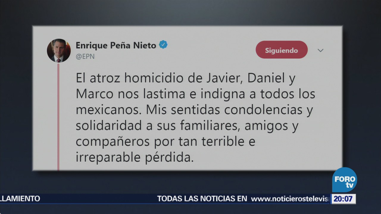 EPN se solidariza con familiares de los estudiantes asesinados en Jalisco