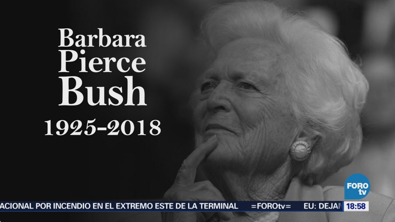 Falleció, Bárbara, Bush, Exprimera, Dama, Estados Unidos