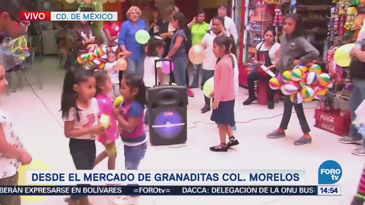 Festejan Niños Mercado Granaditas Colonia Morelos