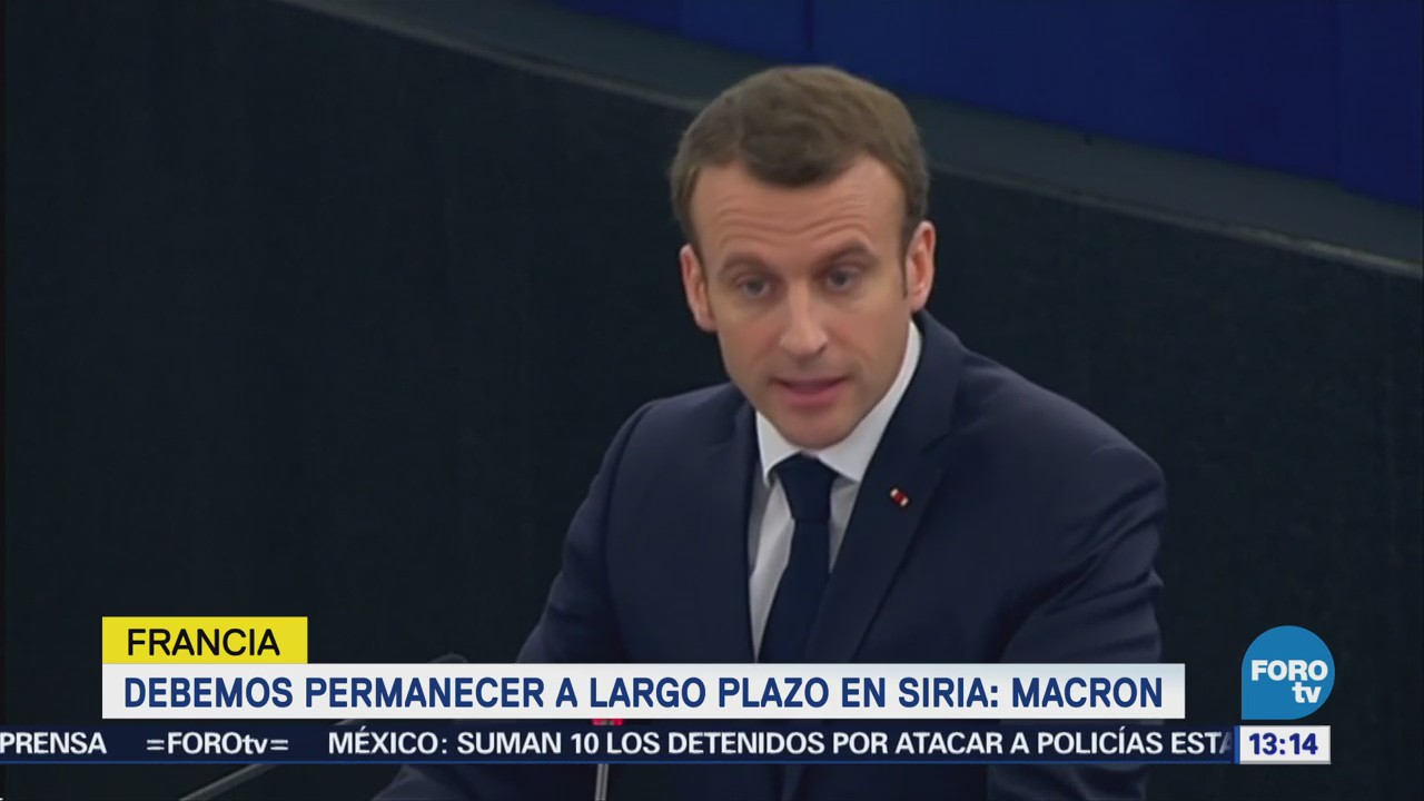 Francia Debe Permanecer Largo Plazo Siria Macron