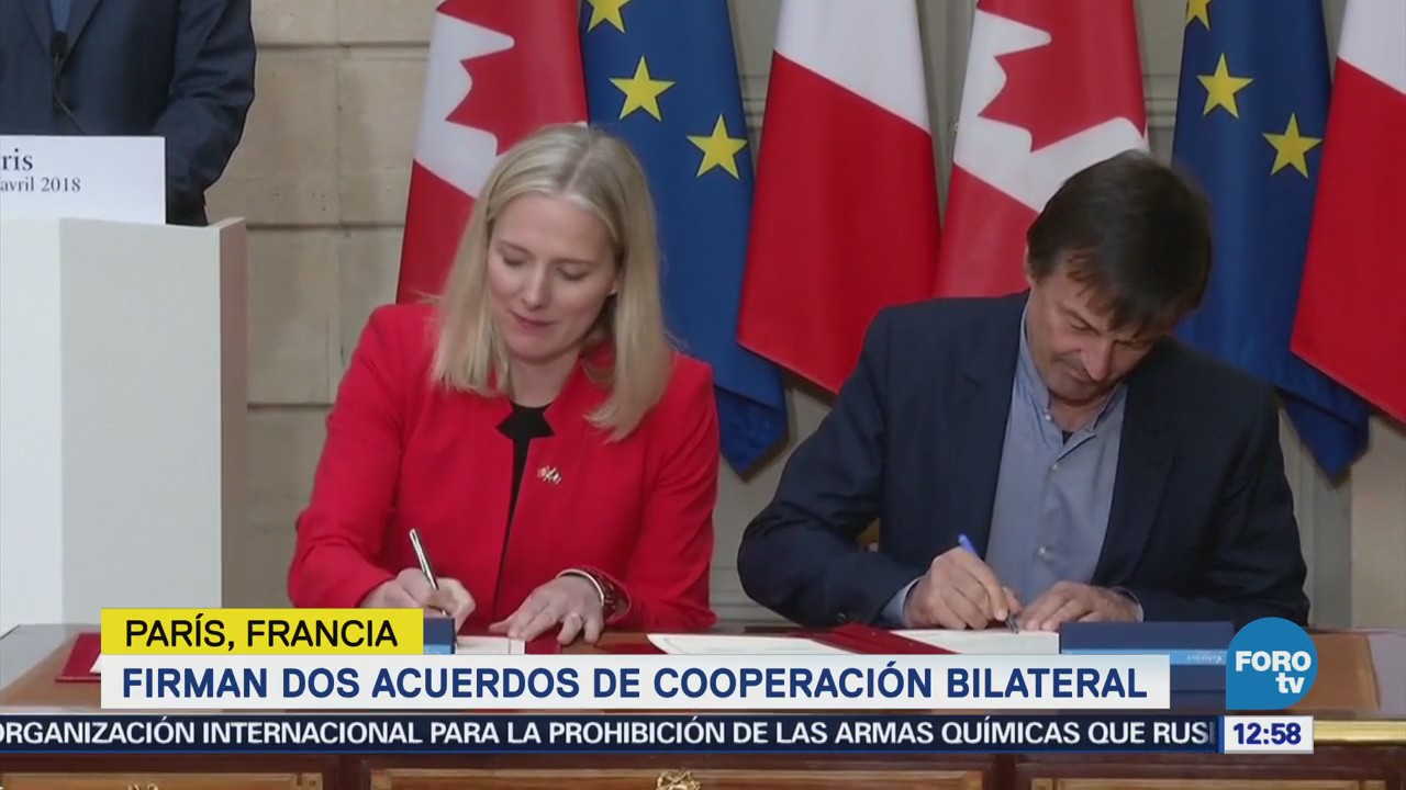Francia y Canadá firman acuerdos de medioambiente y cultura