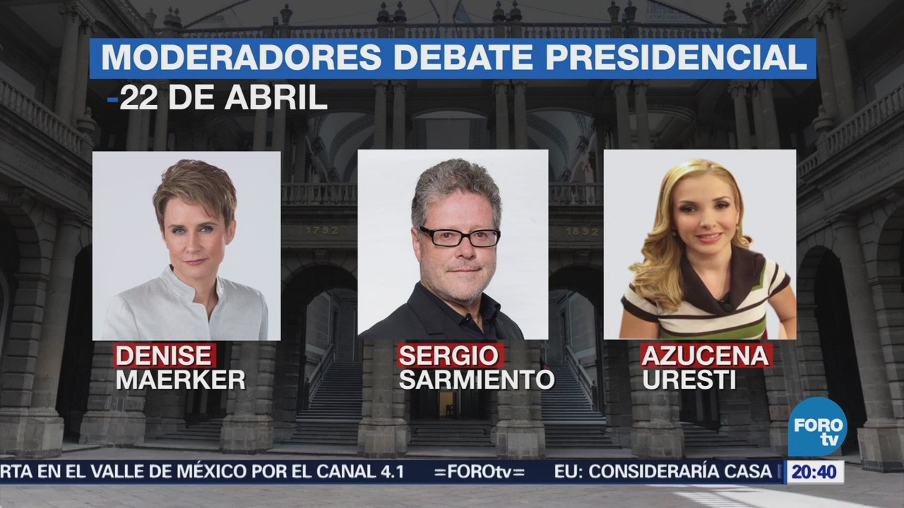 INE aprueba moderadores para primer debate presidencial
