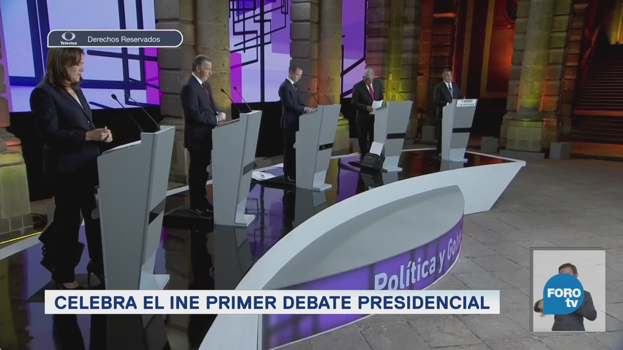 INE celebra primer debate presidencial