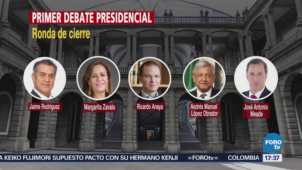 INE sortea orden de participación de candidatos en el primer debate