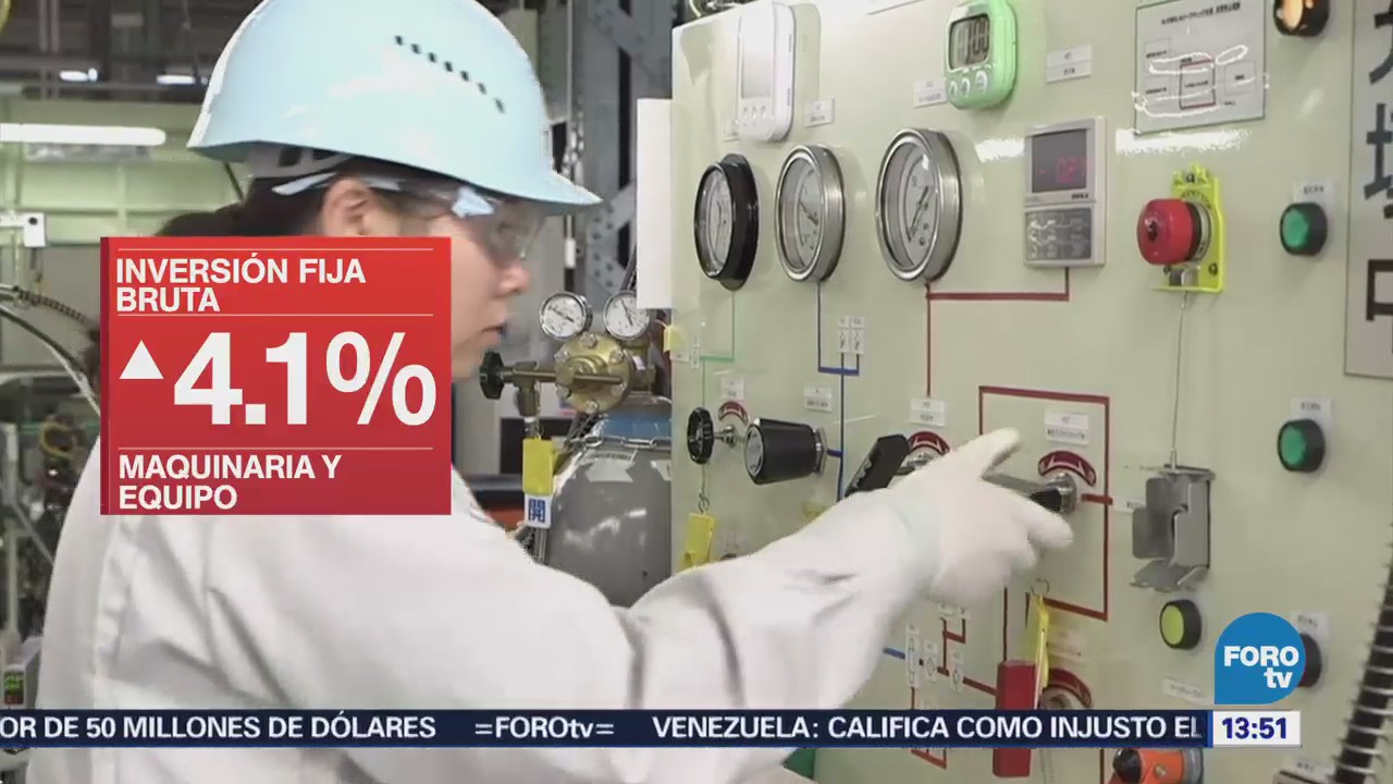 INEGI informa que la inversión fija bruta en México tuvo un aumento