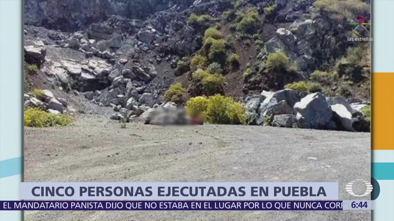 Investigan en Puebla hallazgo de 5 cuerpos en La Quebrada