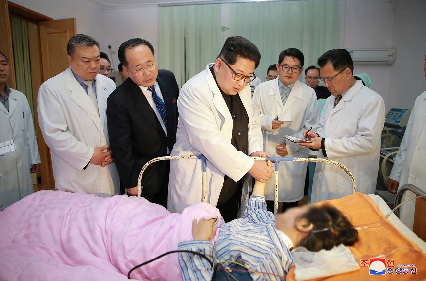 Kim Jong Un visita turistas chinos accidentados Norcorea