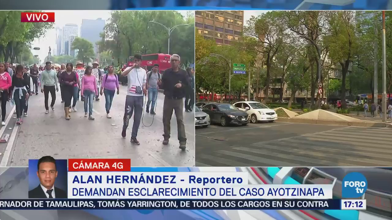 Manifestantes demandan esclarecimiento del caso Ayotzinapa