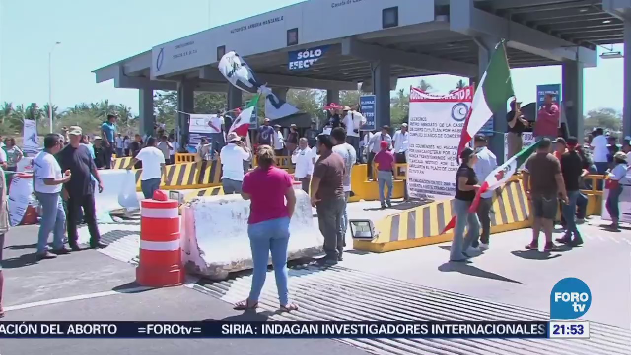 Manifestantes Eliminación Casetas Cuota Cobro Colima