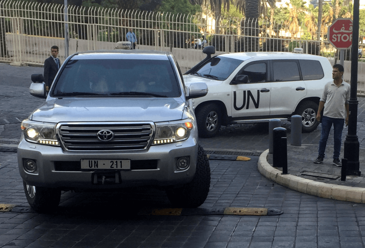 Equipo de ONU fue objeto de disparos en Duma, Siria