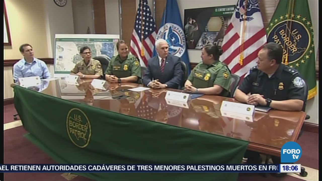Mike Pence Supervisa Construcción Muro Fronterizo México