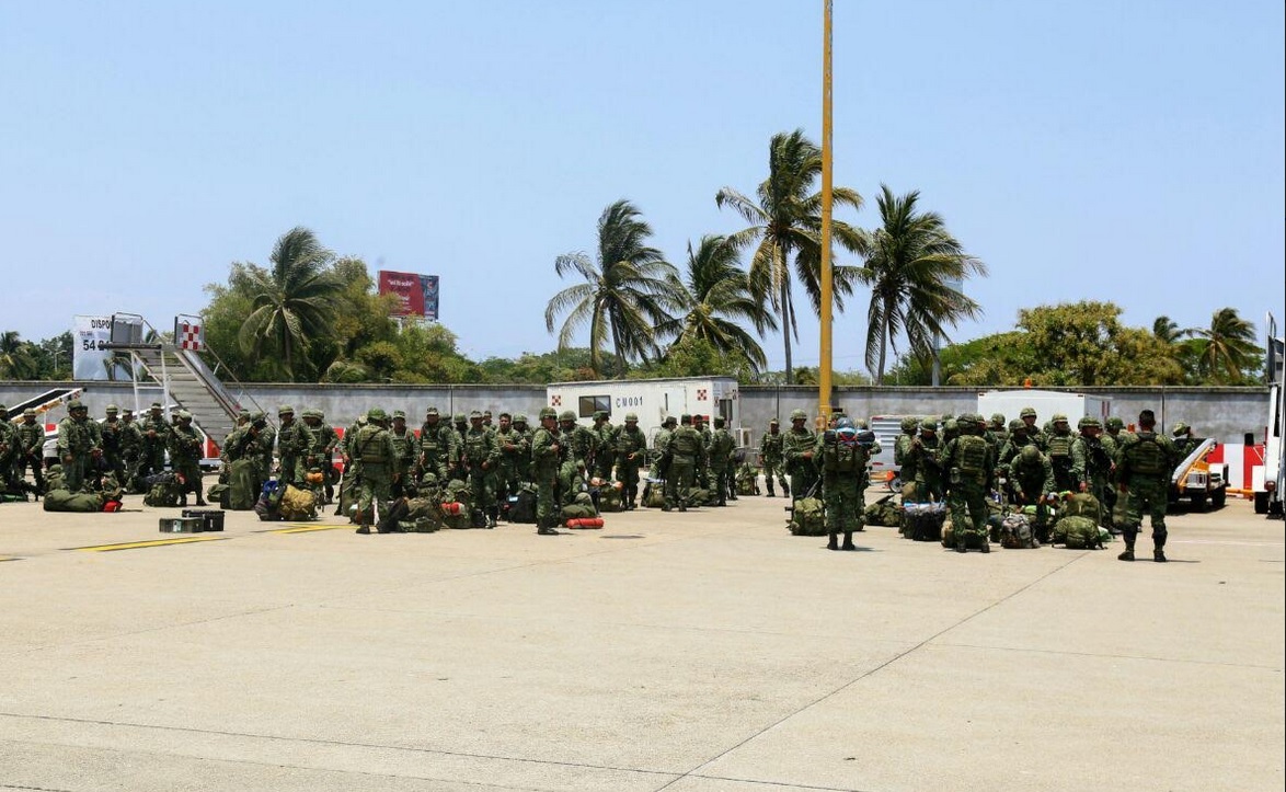 Llegan militares a Guerrero para reforzar la seguridad