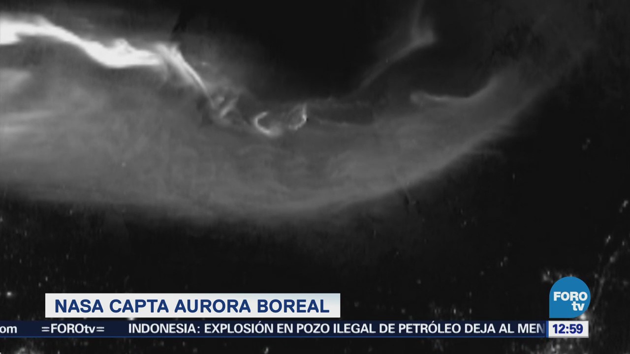 Nasa comparte imagen de aurora boreal captada por un satélite