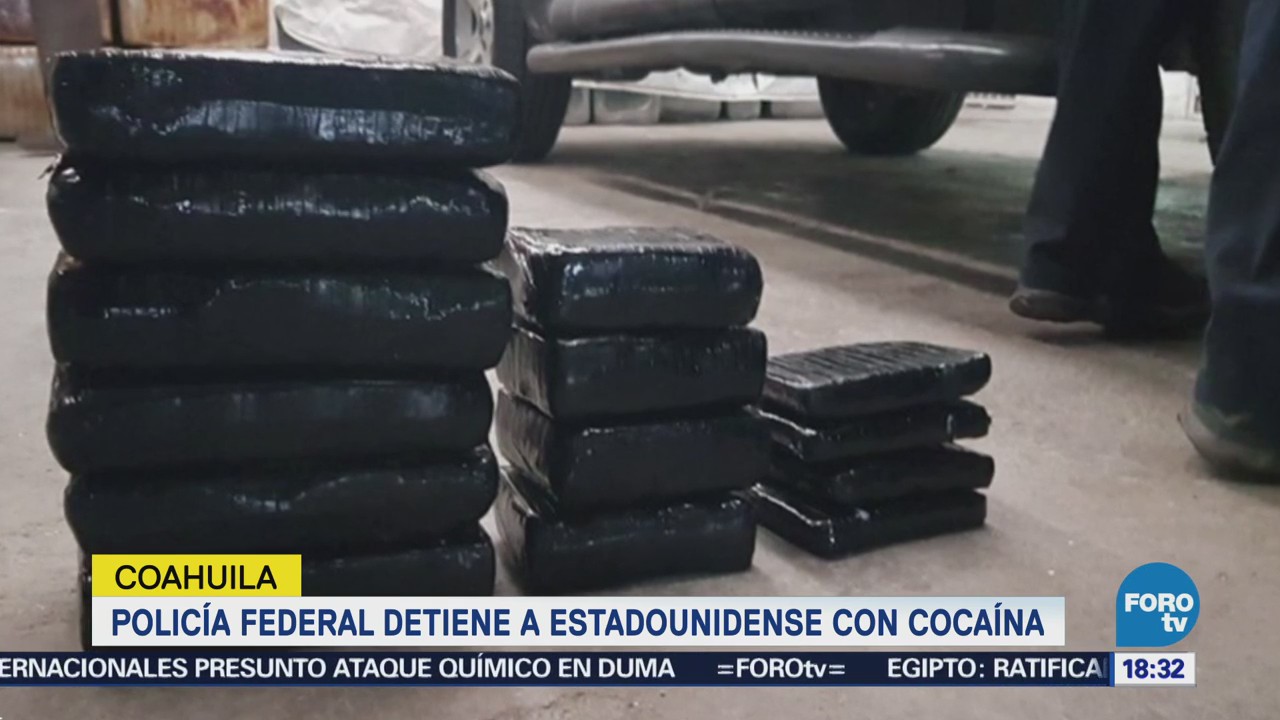 Policía Federal Detiene Estadounidense Cocaína Coahuila