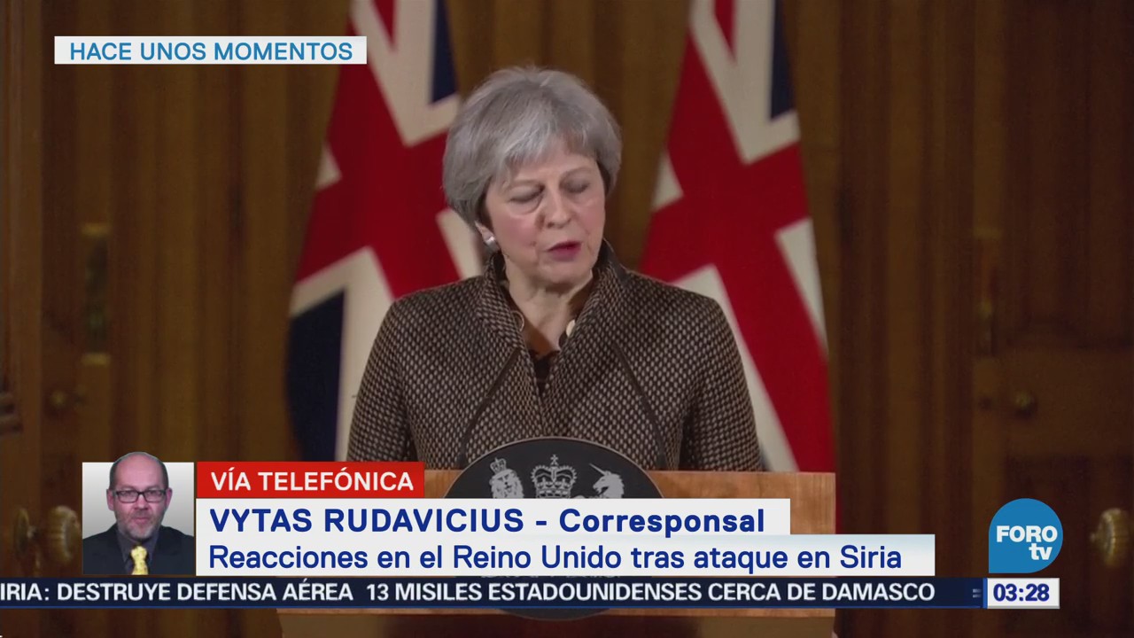 Primera ministra británica brinda informe por ataque contra Siria