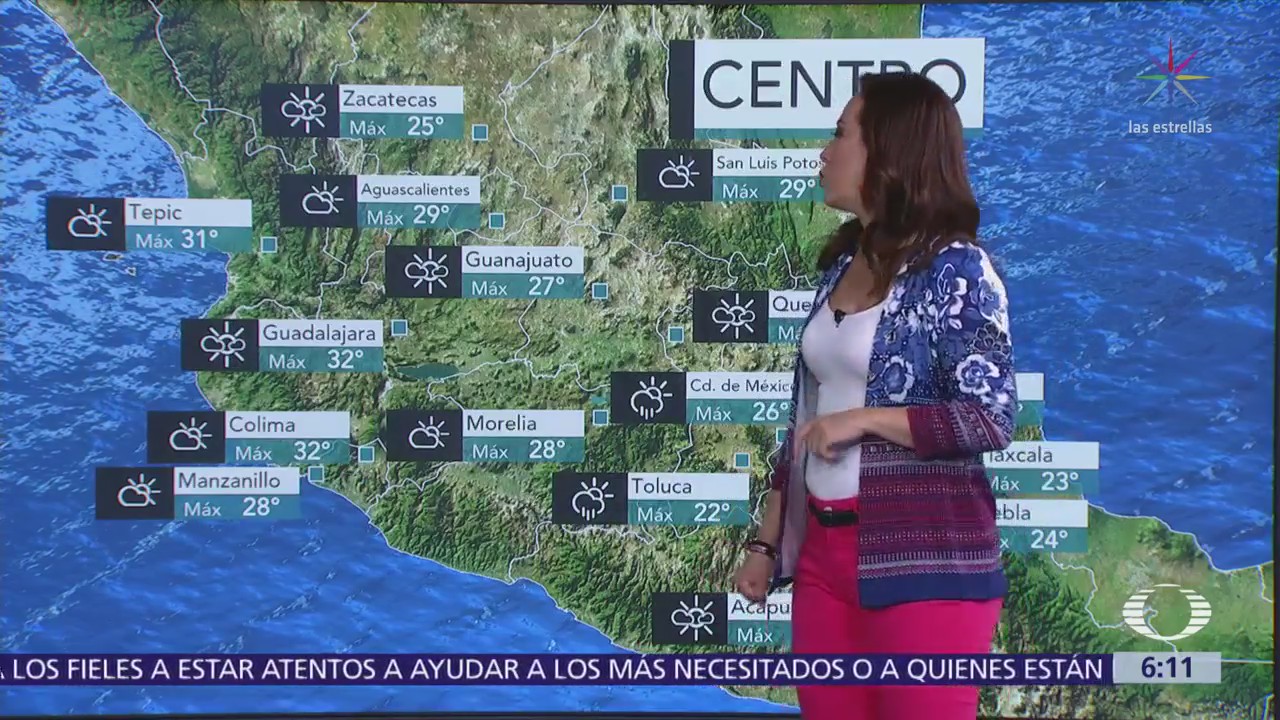 Pronostican lluvias en la mayor parte de México