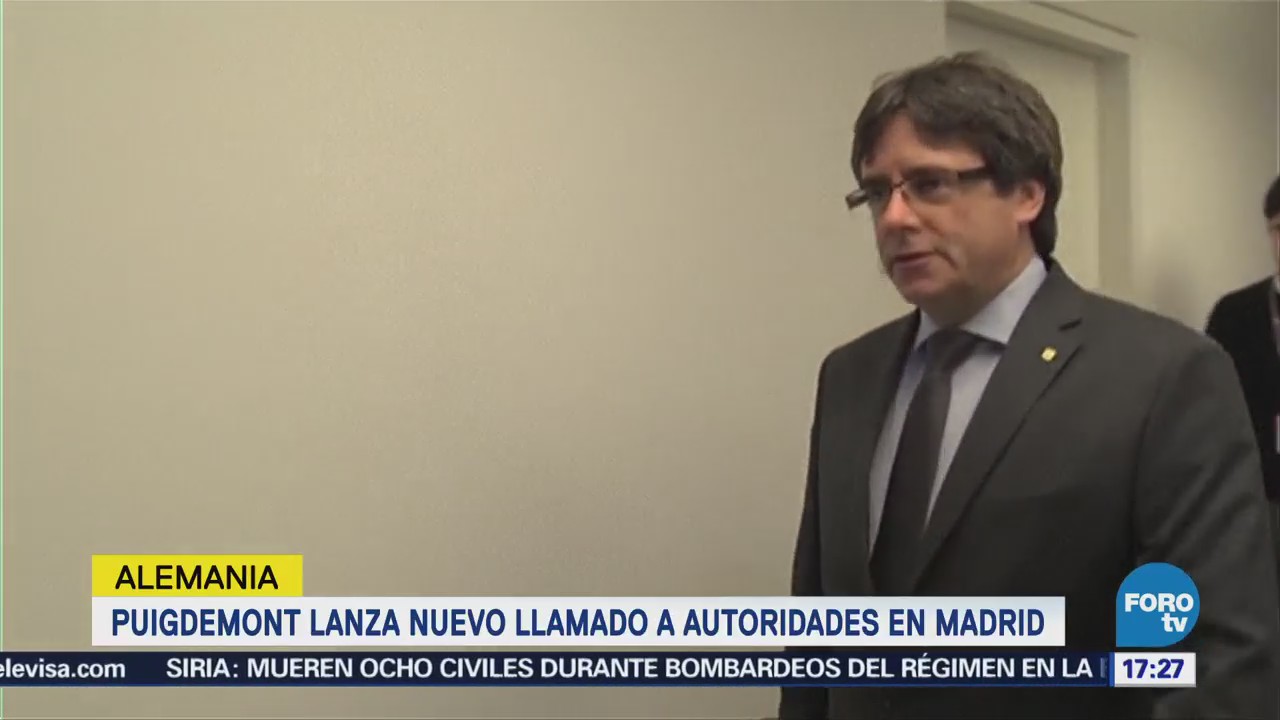 Puigdemont lanza nuevo llamado a autoridades en Madrid