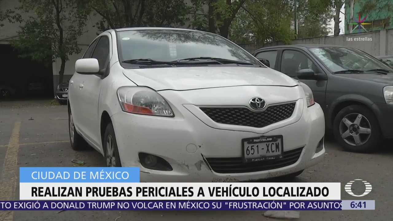 Realizan pruebas periciales al auto robado de académica de la UNAM asesinada