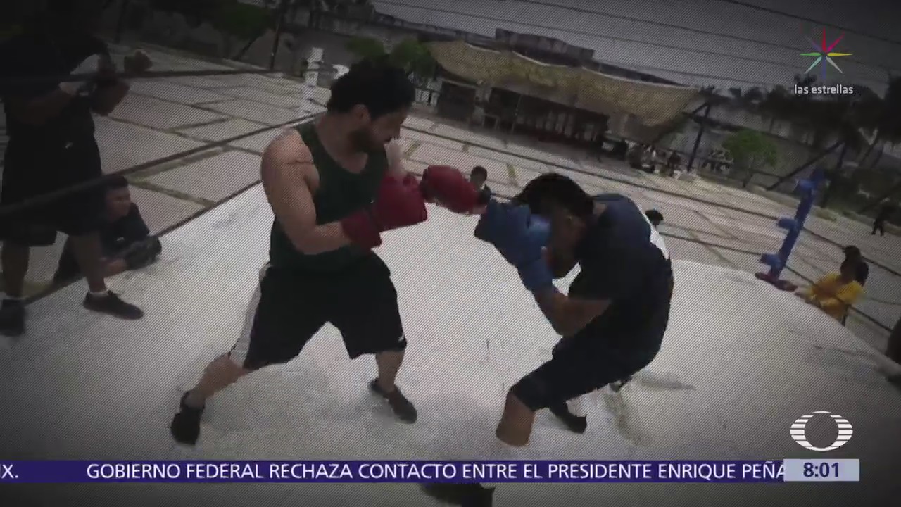 Reclusos de penal en Morelos practican box como parte de su reinserción