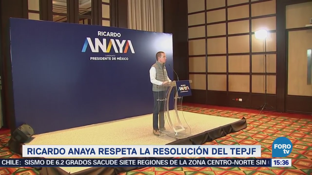 Ricardo Anaya Respeta Resolución Tepjf