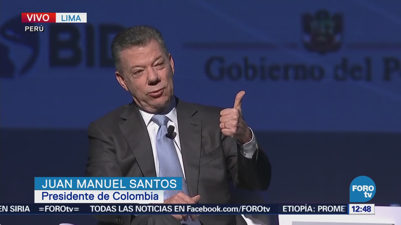 Santos habla de la infraestructura de Colombia Foro Empresarial de las Américas