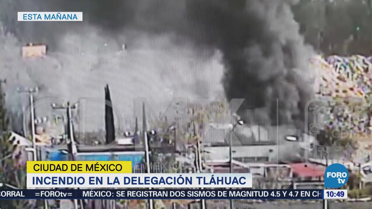 Se registra incendio en la delegación Tláhuac