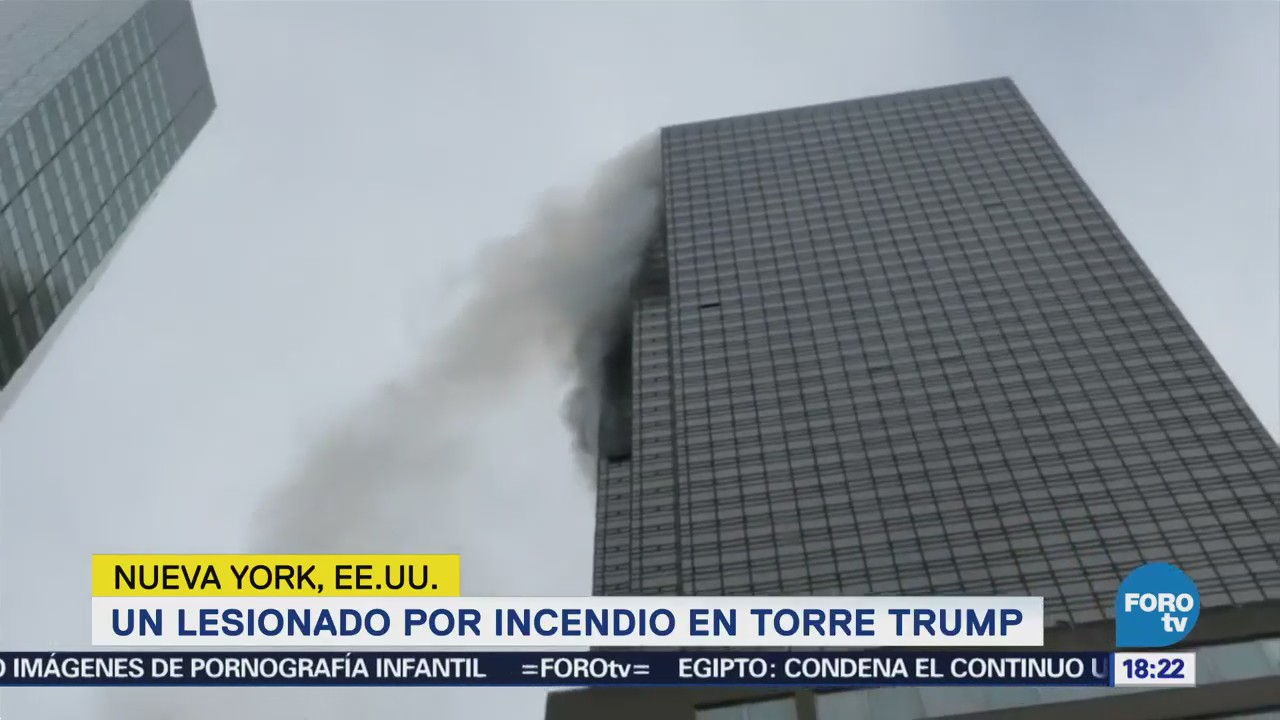 Se registra incendio en la Torre Trump, en Manhattan