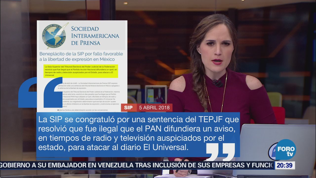 Sociedad Interamericana de Prensa celebra sentencia del TEPJF sobre El Universal