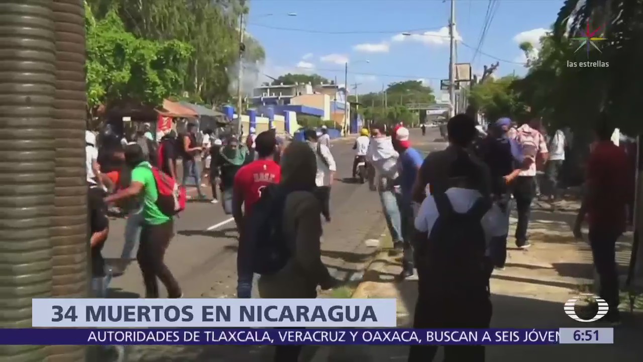 Suman 34 muertos en Nicaragua por protestas contra reforma del seguro social