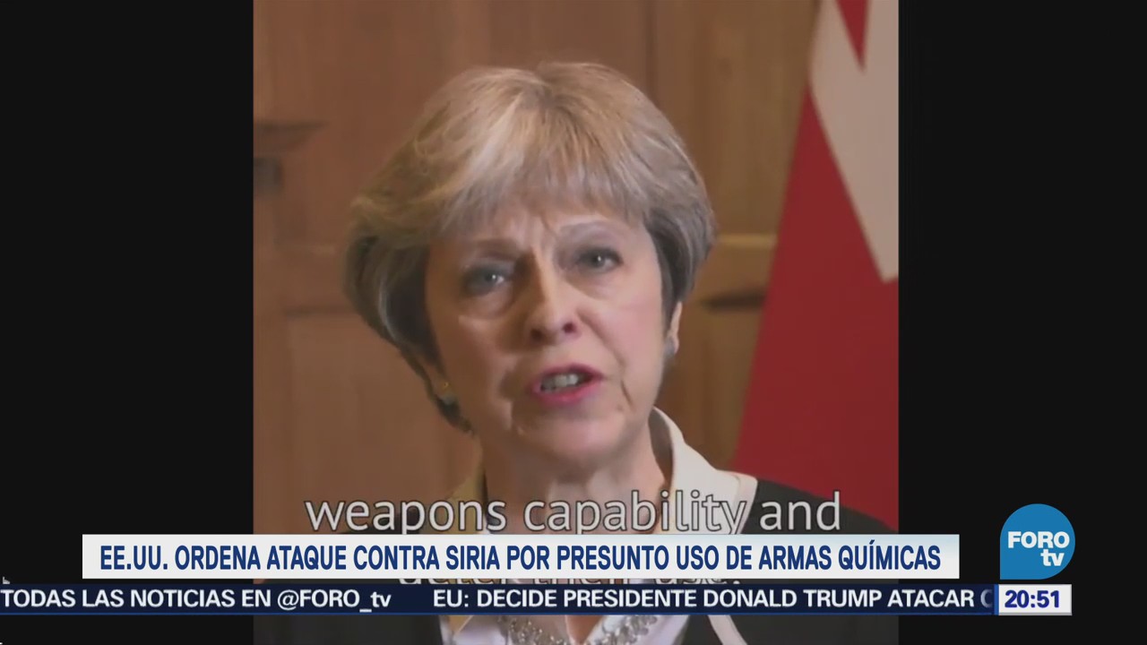 Theresa May Reino Unido Ataques Armas Químicas Siria