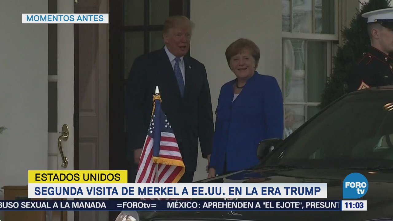 Trump recibe a la canciller alemana Angela Merkel en la Casa Blanca