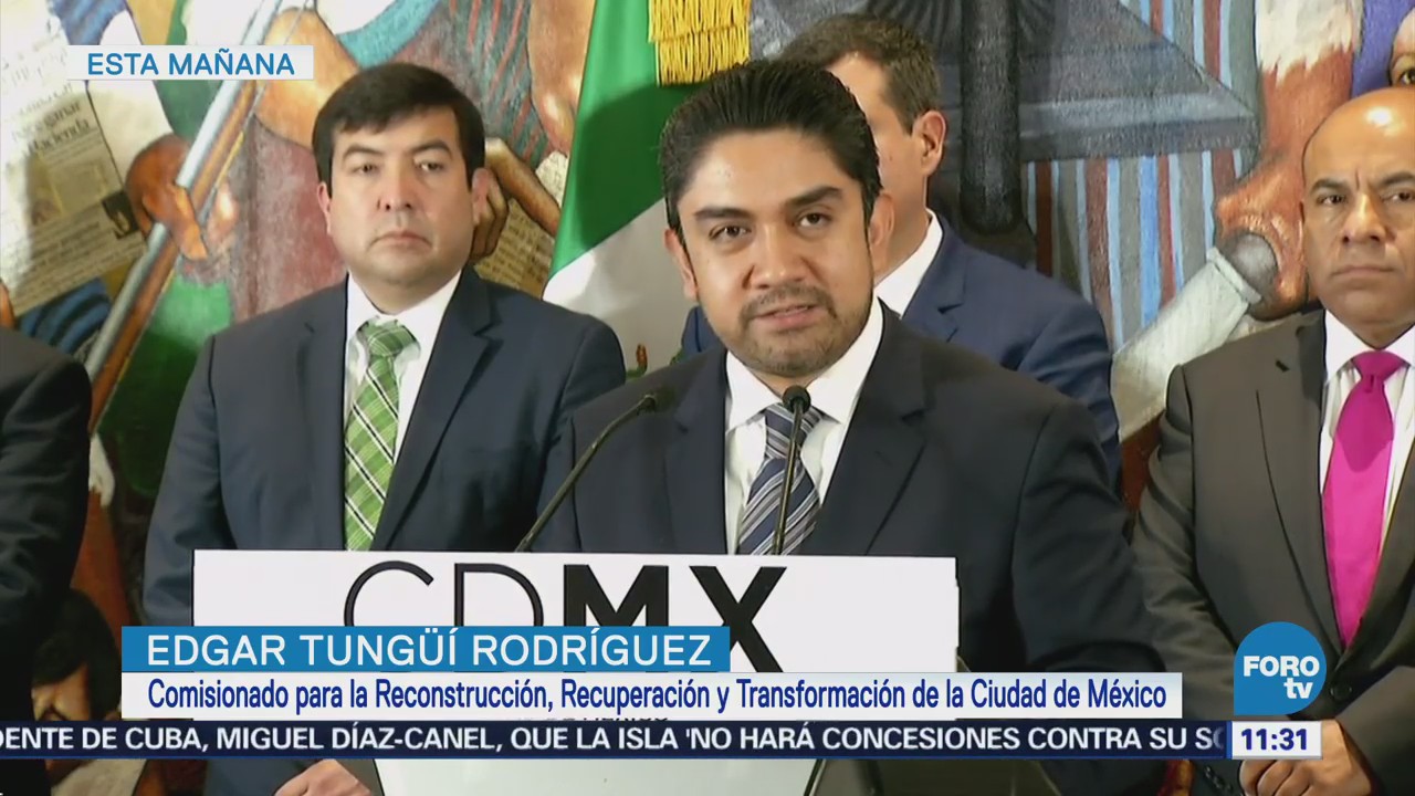 Tungüí Rodríguez presenta avances de reconstrucción de la CDMX