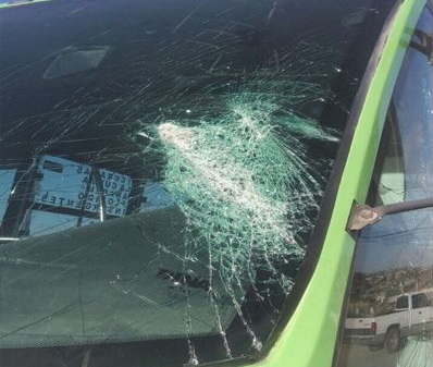 vandalizan camiones de transporte publico en tijuana baja california