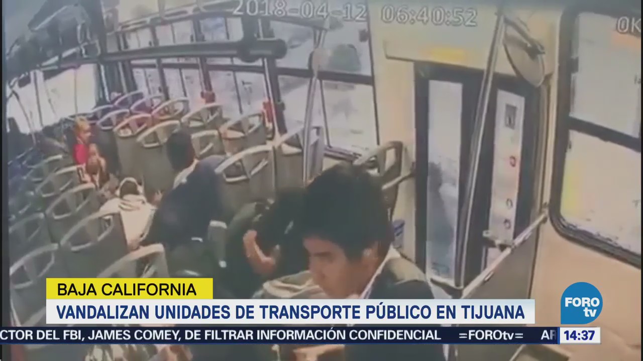 Vandalizan Dos Unidades Transporte Público Tijuana