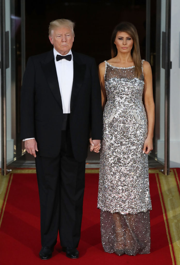 Vestido de Melania Trump en la cena de estado Francesa