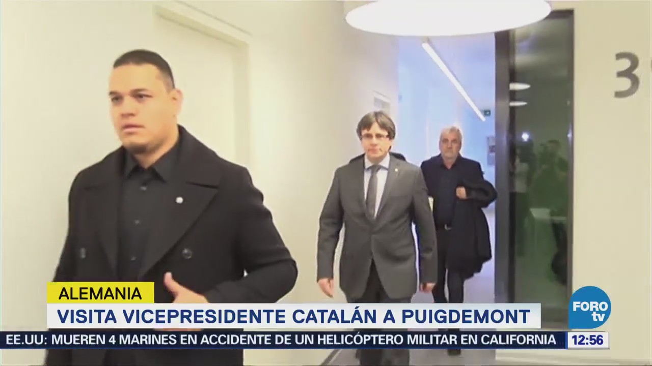 Vicepresidente catalán visita a Puigdemont en cárcel de Alemania
