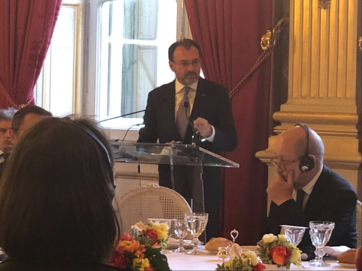 videgaray se reune con el ministro de relaciones exteriores de francia