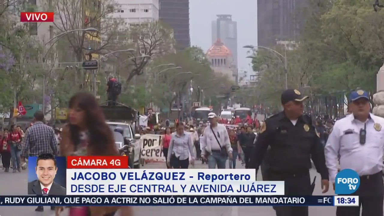 Manifestantes Marchan Eje Central Avenida Juárez Cdmx