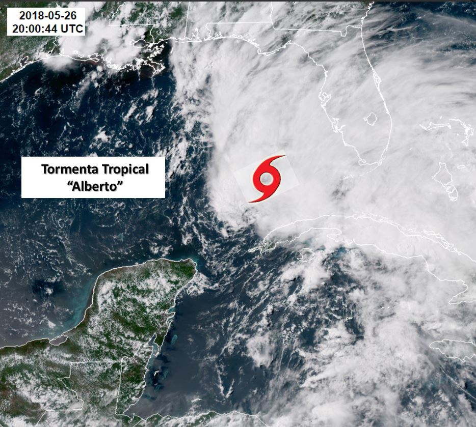 Mantienen alerta por tormenta Alberto en Península de Yucatá