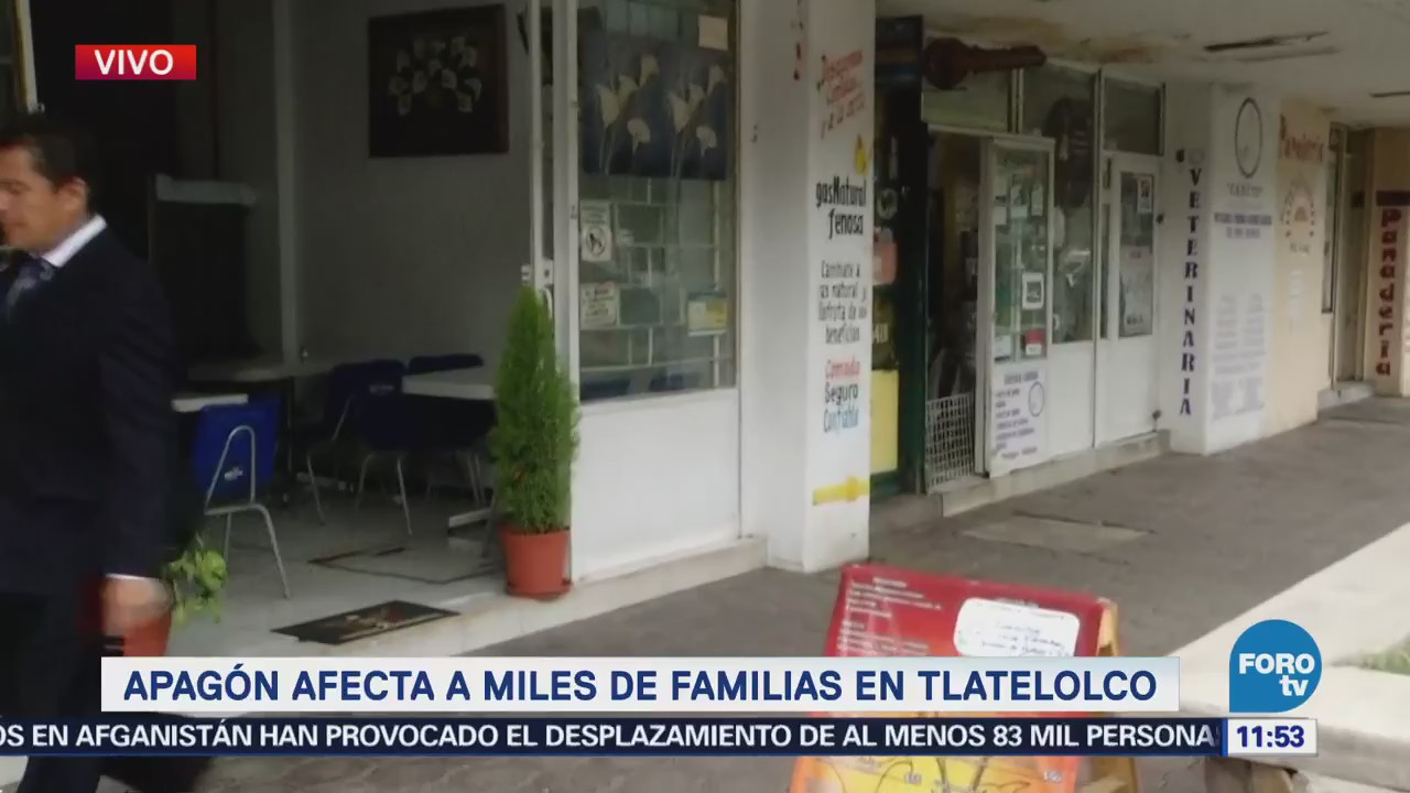 Apagón afecta a miles de familias en Tlatelolco, CDMX