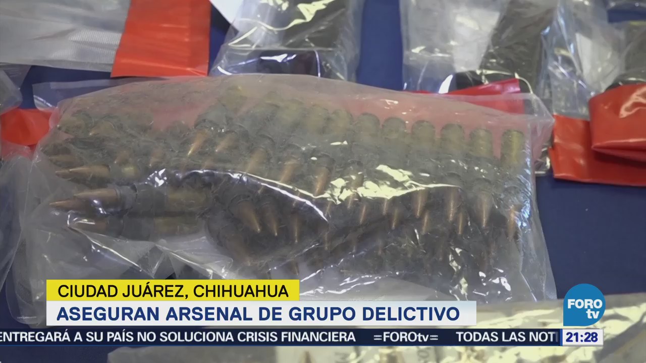 Aseguran Arsenal Grupo Delictivo Ciudad Juárez Chihuahua