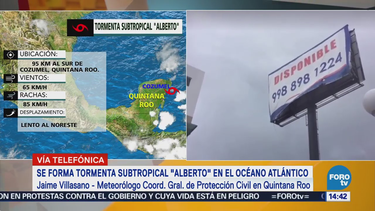 Tormenta Alberto Afecta Centro Norte Quintana Roo