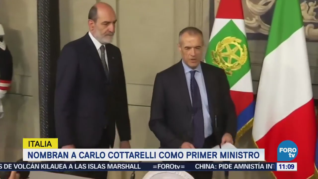 Carlo Cottarelli es nombrado primer ministro de Italia