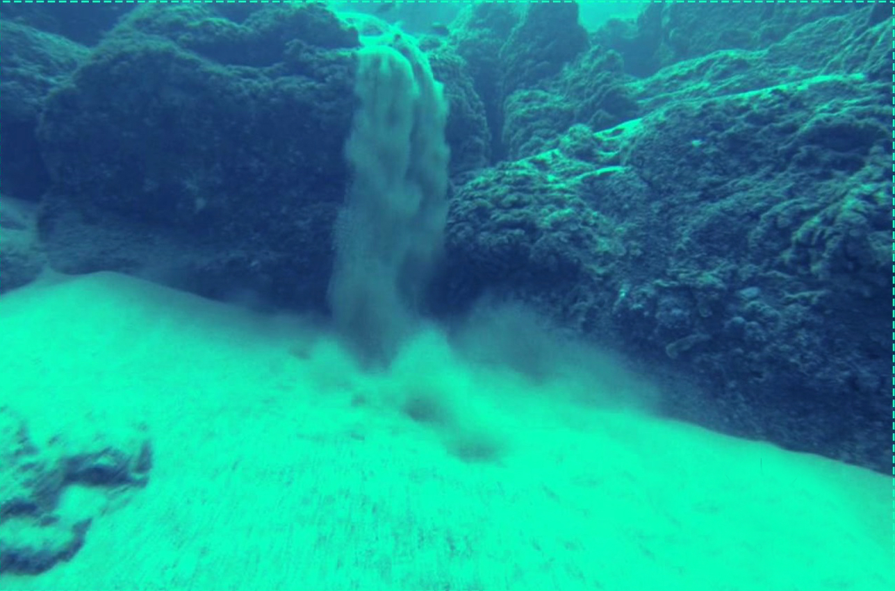 Cascadas de arena submarinas en Baja California Sur, espectáculo exclusivo para buzos
